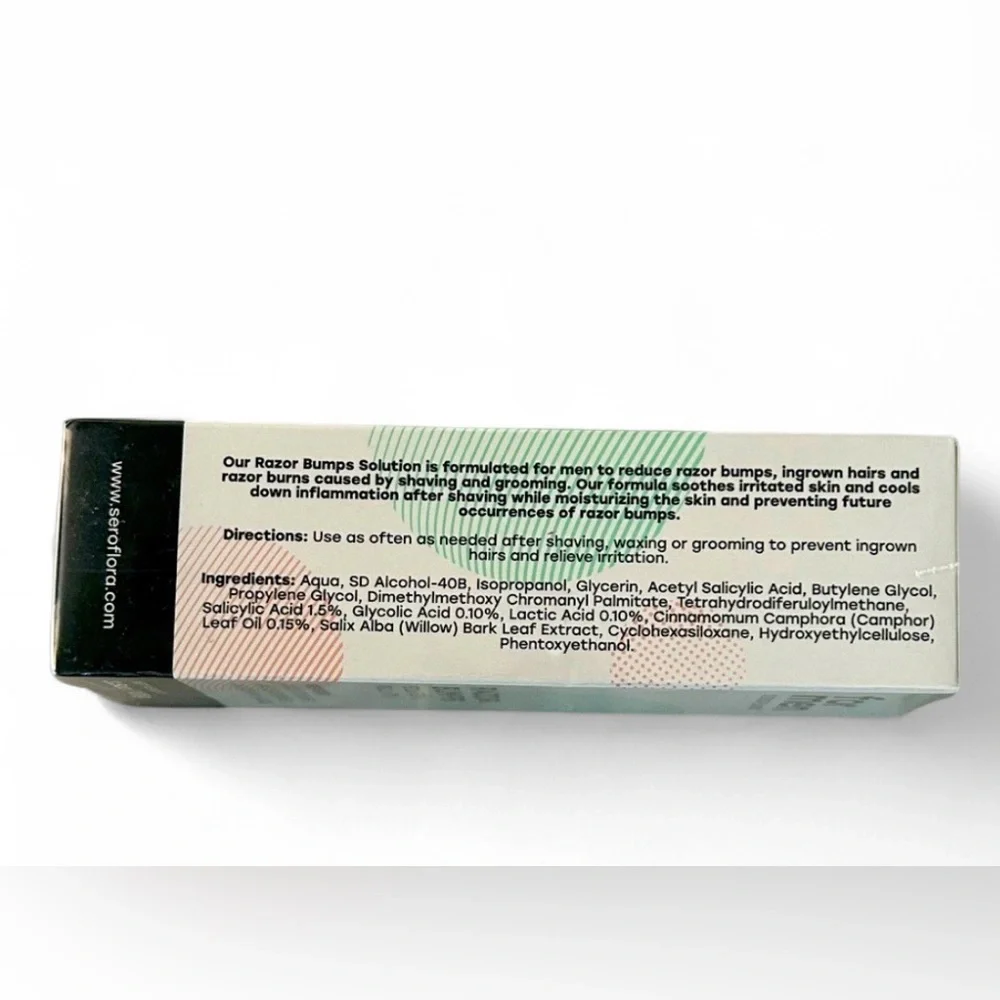 NWT For Men Razor Bumps Ingrown Hair Roll On Solution For Face Body SEROFLORA
